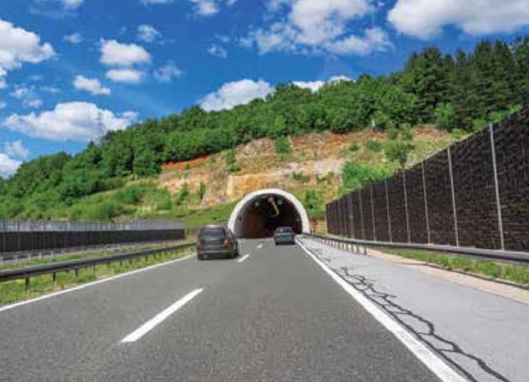 Tunnel view near Prestige Garden Trails Dahisar Mira Road with car passing through
