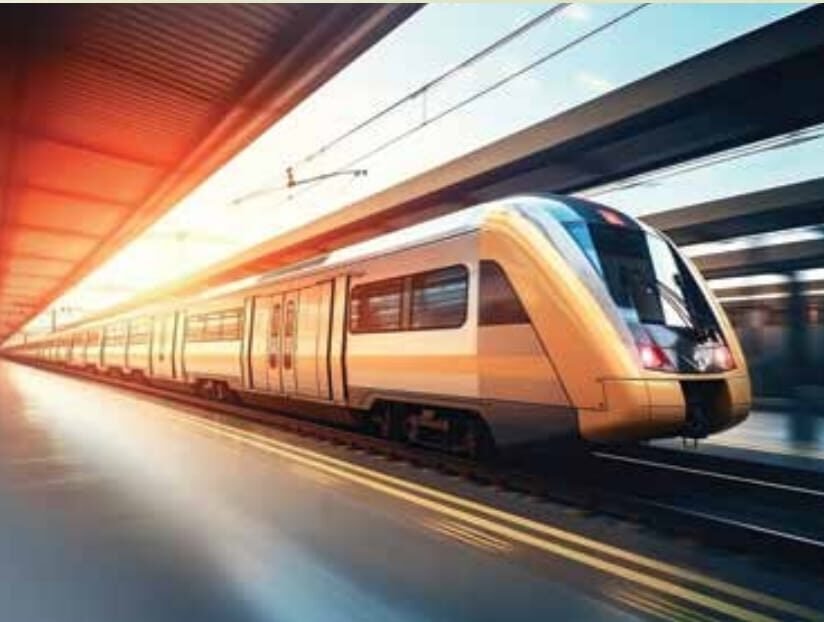 Train passing near Prestige Garden Trails Dahisar Mira Road